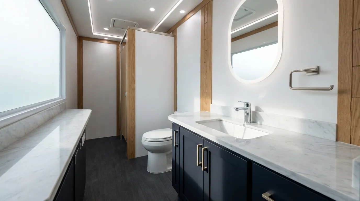 Luxury Restroom Trailer in Newark, NJ
